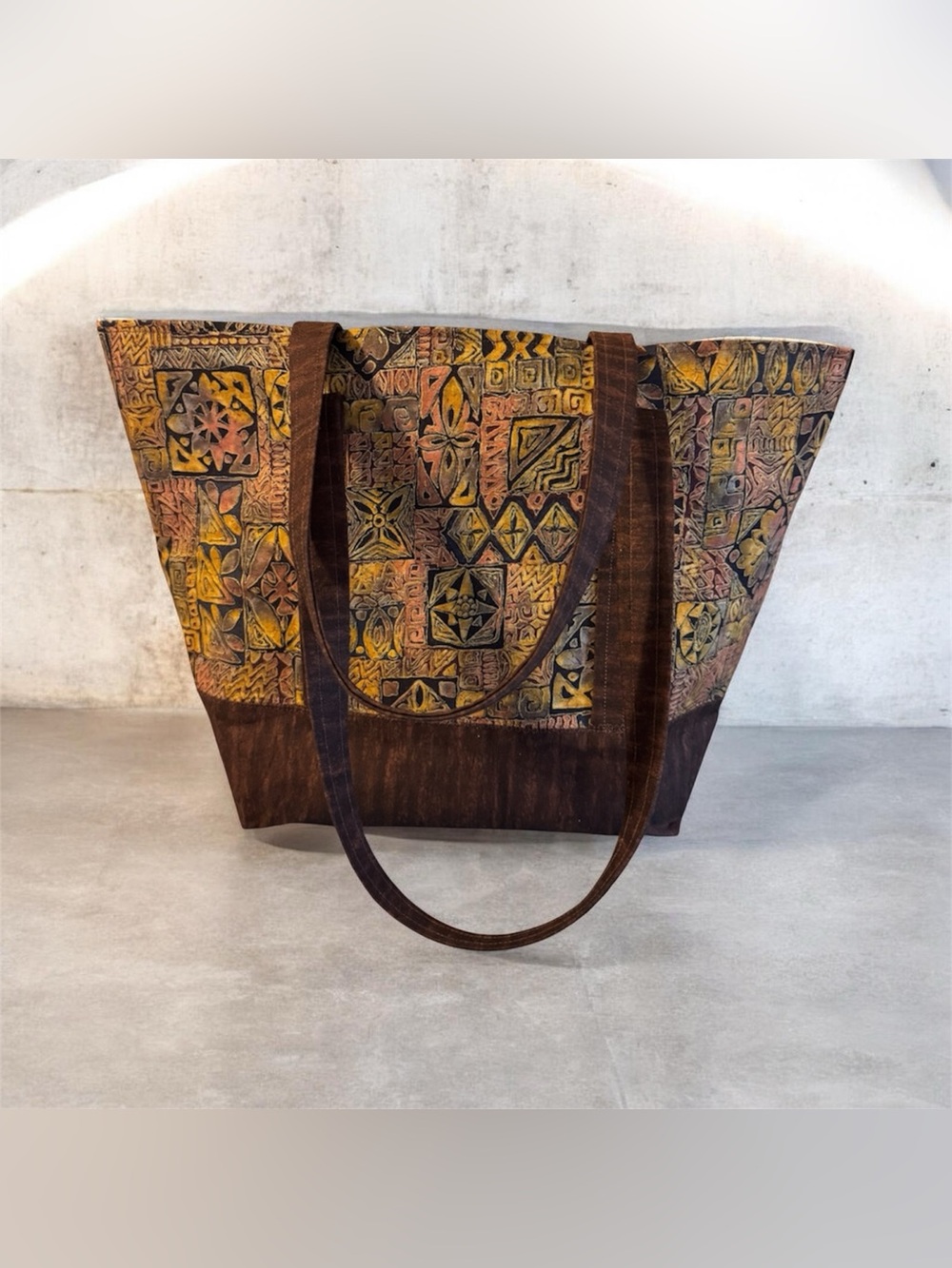 Beautiful Handmade Tote bag with shoulder straps. NWT Made by me.Browns in color